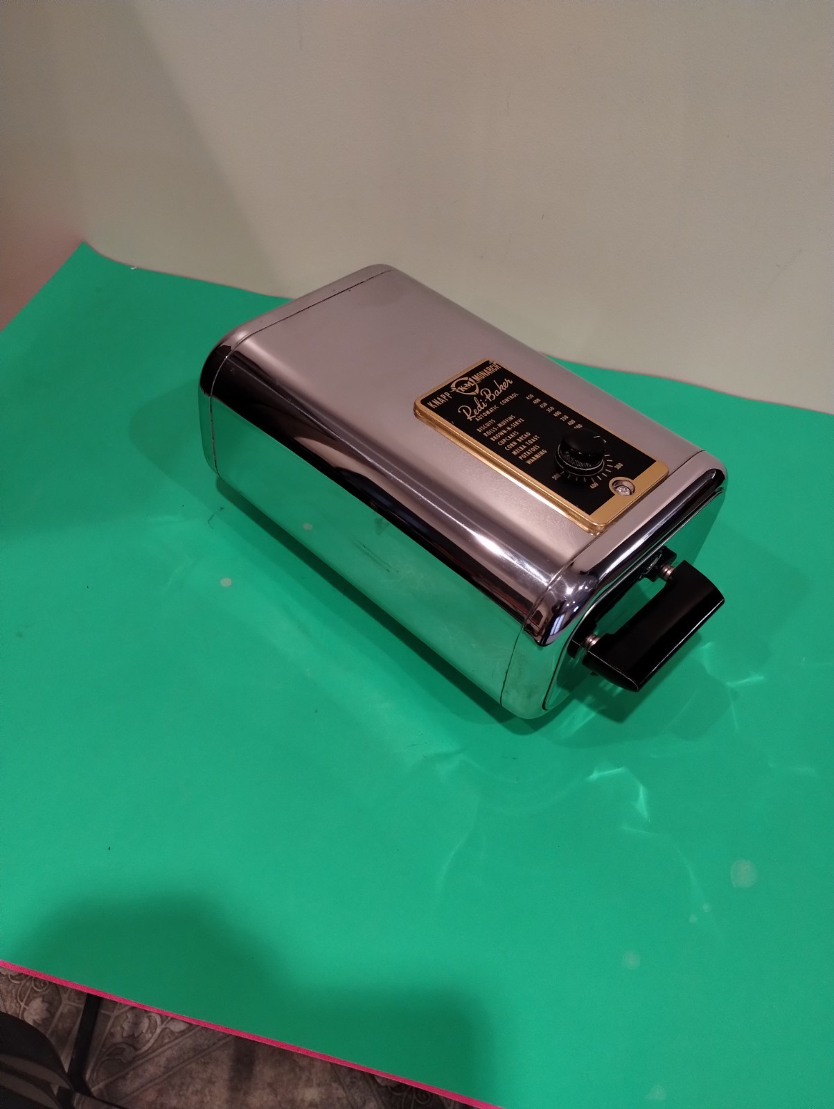 Vntg '50s Knapp Monarch Redi Baker Chrome Counter Top Oven. WORKS, LN, w/ Box