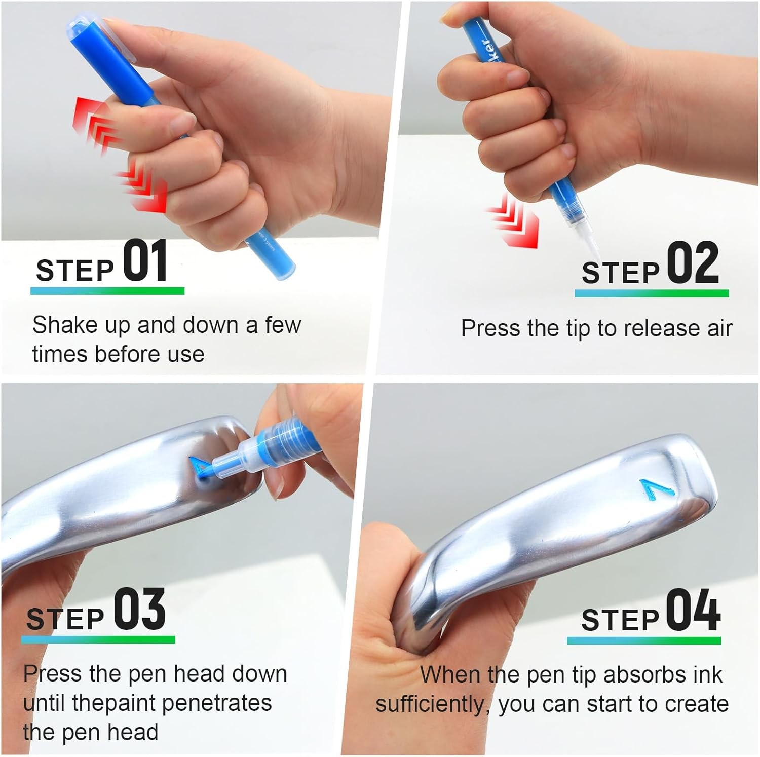 Golf Club Paint-9Pcs Golf Pens&Golf Markers for Fill in, Customize or Renovate Y