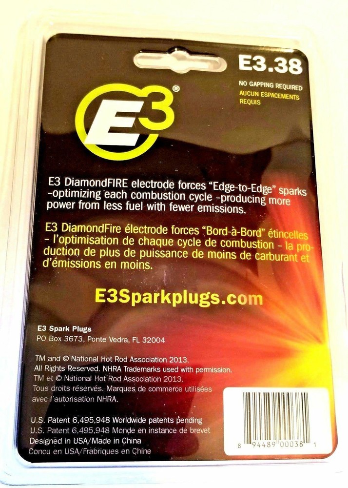 E3 Spark Plugs E3.38 (QTY 1)