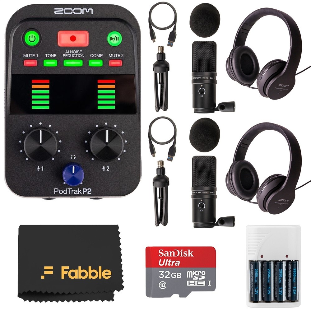 Zoom PodTrak P2 Podcasting Bundle