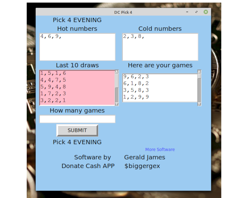 DC Pick 3 & 4 Lottery Numbers software DVD for Windows 7 & 8 & 10