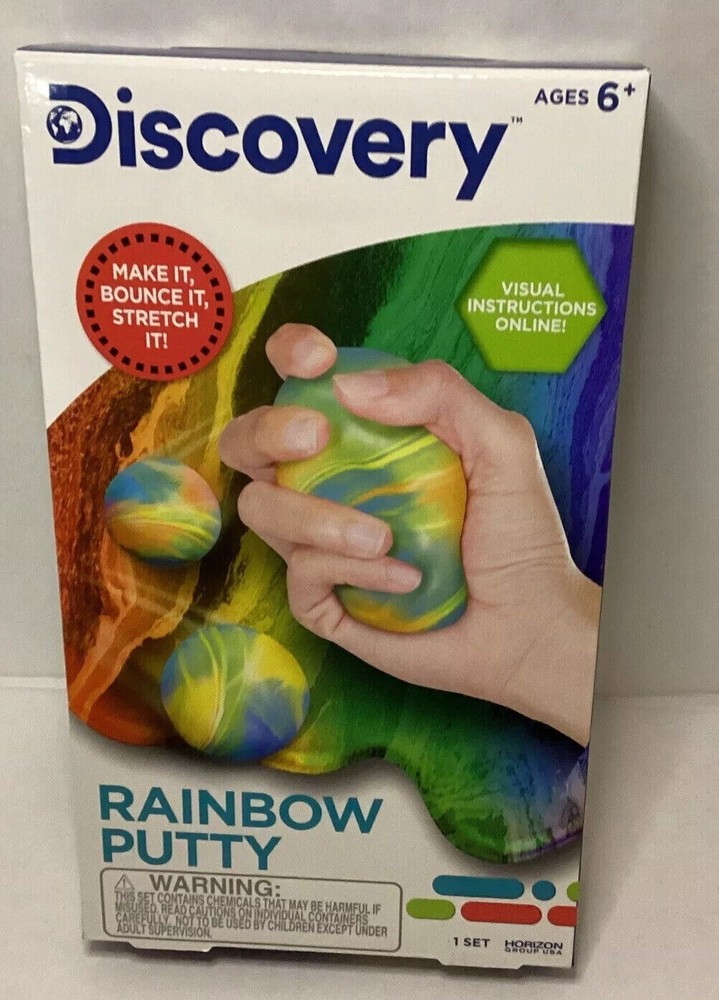 NEW, Sealed: Discovery Rainbow Putty Science Kit STEM  Activity Age 6 +