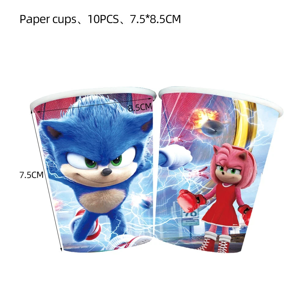 Sonic Hedgehog Party Decorations Kids Birthday Supplies Balloon Tableware