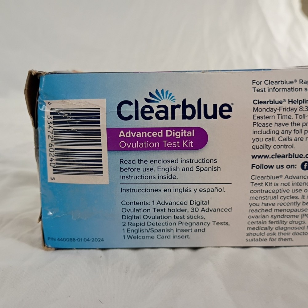 Clearblue Advanced Digital Ovulation Test Kit 30 Ovulation +Two Pregnancy Tests
