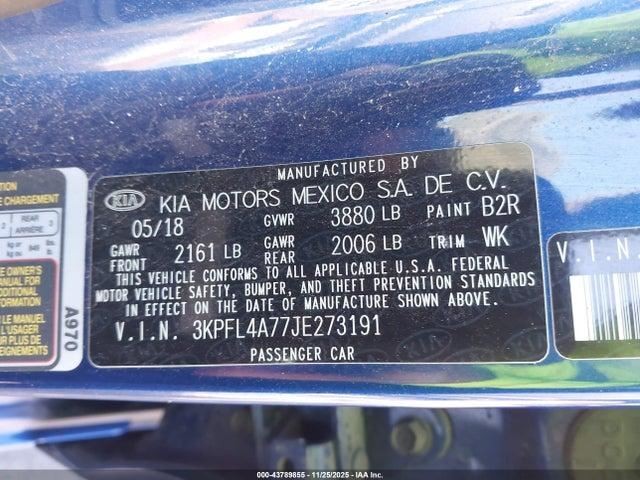 FORTE 2018 Speedometer 3865306