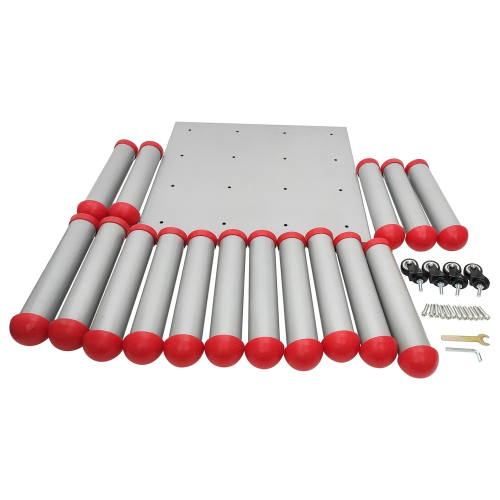 16 Roll Material Storage Rack with a Movable 4*4 Column Consumable Storage Rack