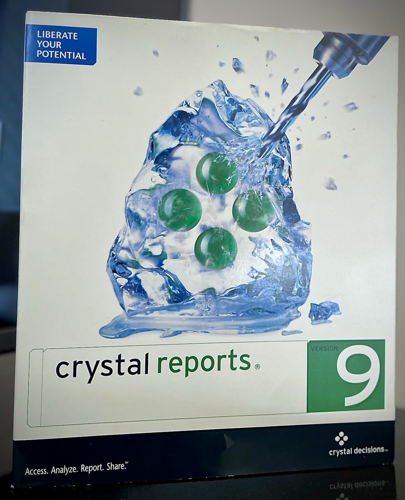 Crystal Reports 9 Standard Full Product PC WIN CD-ROM Big Box Reporting Software