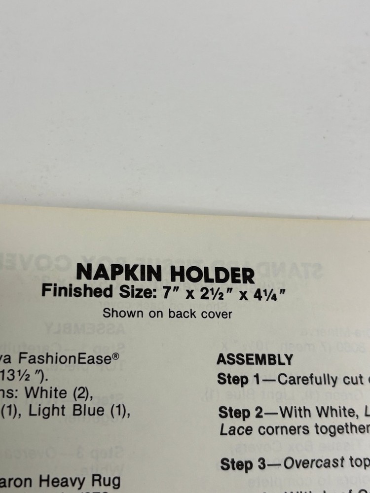 Columbia-Minerva Plastic Canvas Chart Kitchen Accessory Ideas