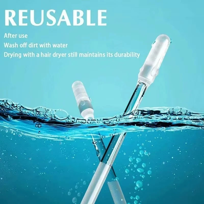 24pcs Disposable Silicone Ear Wax Remover Sticky S/L Ear Pick Cleaner Tool*
