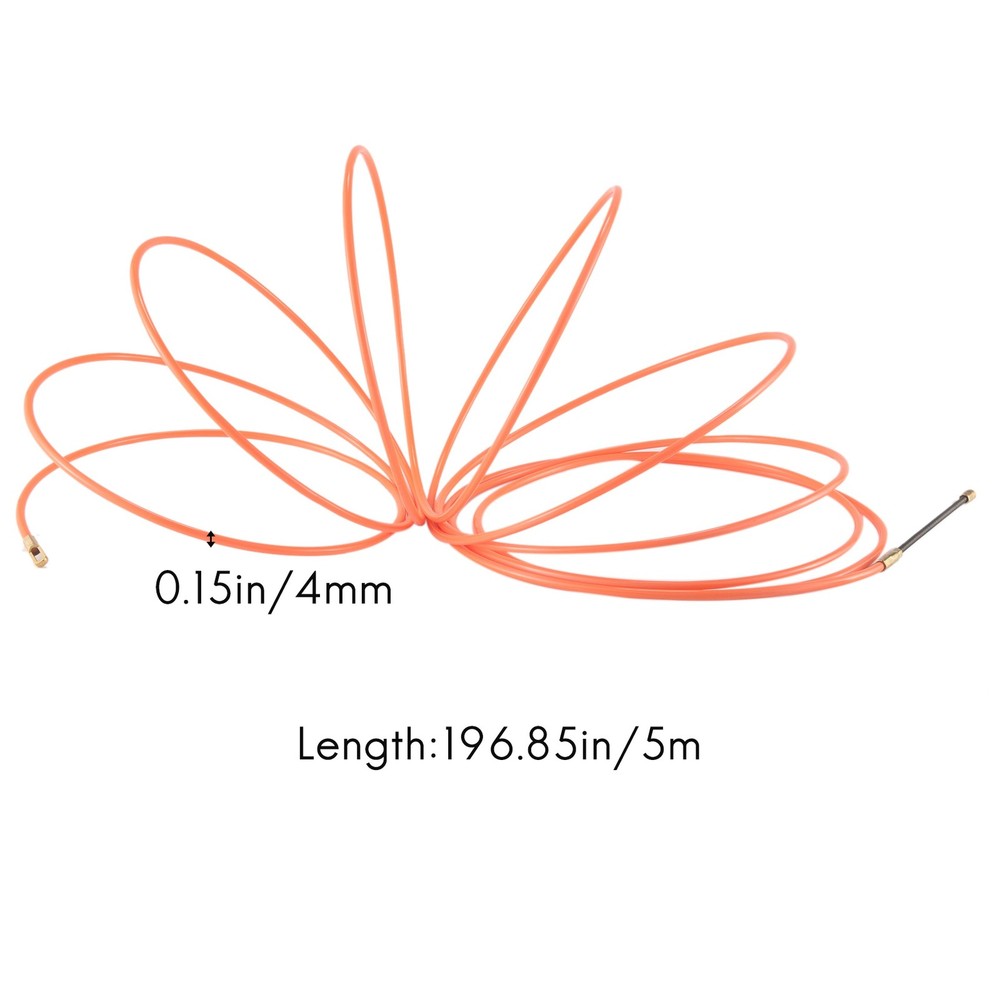 4Mm 5 Meter Orange Guide Device Nylon Electric Cable Push Pullers Duct1780