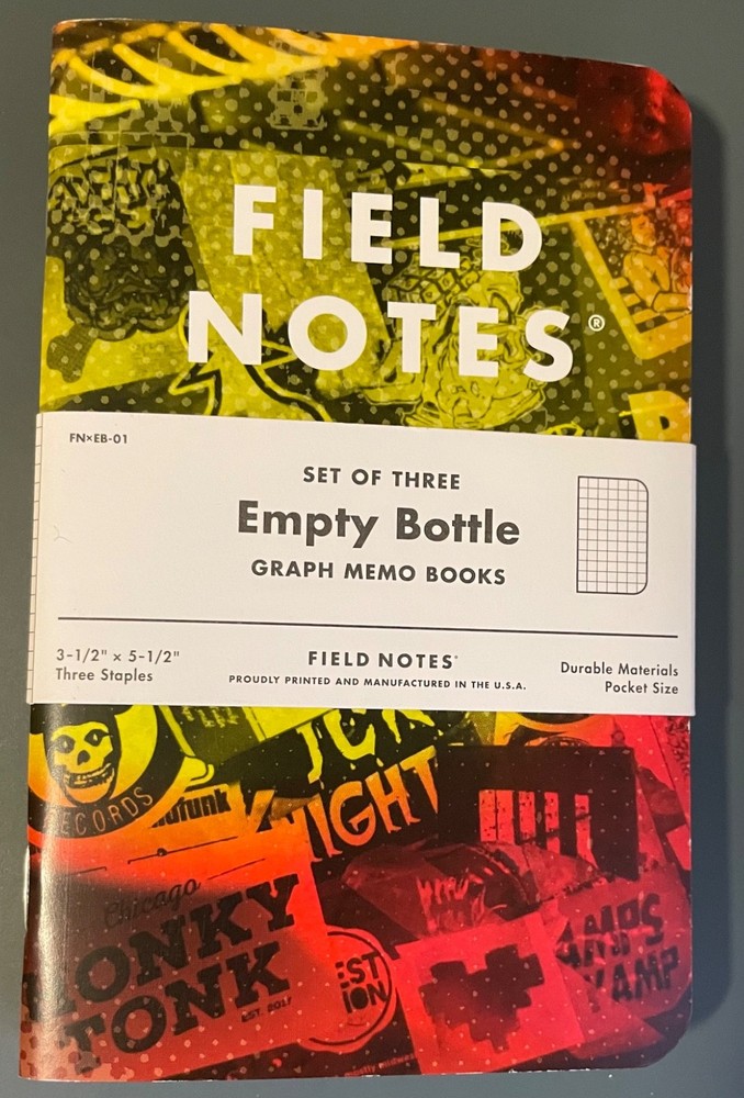 FIELD NOTES: EMPTY BOTTLE 2019 open 3 pack