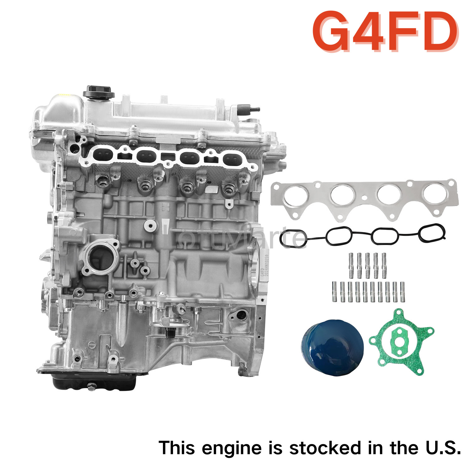 G4FD 1.6L Engine Assy Long Block 1591CC GAS For Hyundai Kia Rio Soul 2012-2019