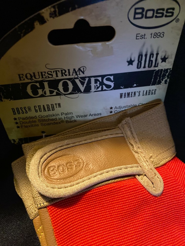 Boss Equestrian Gloves Blue Large