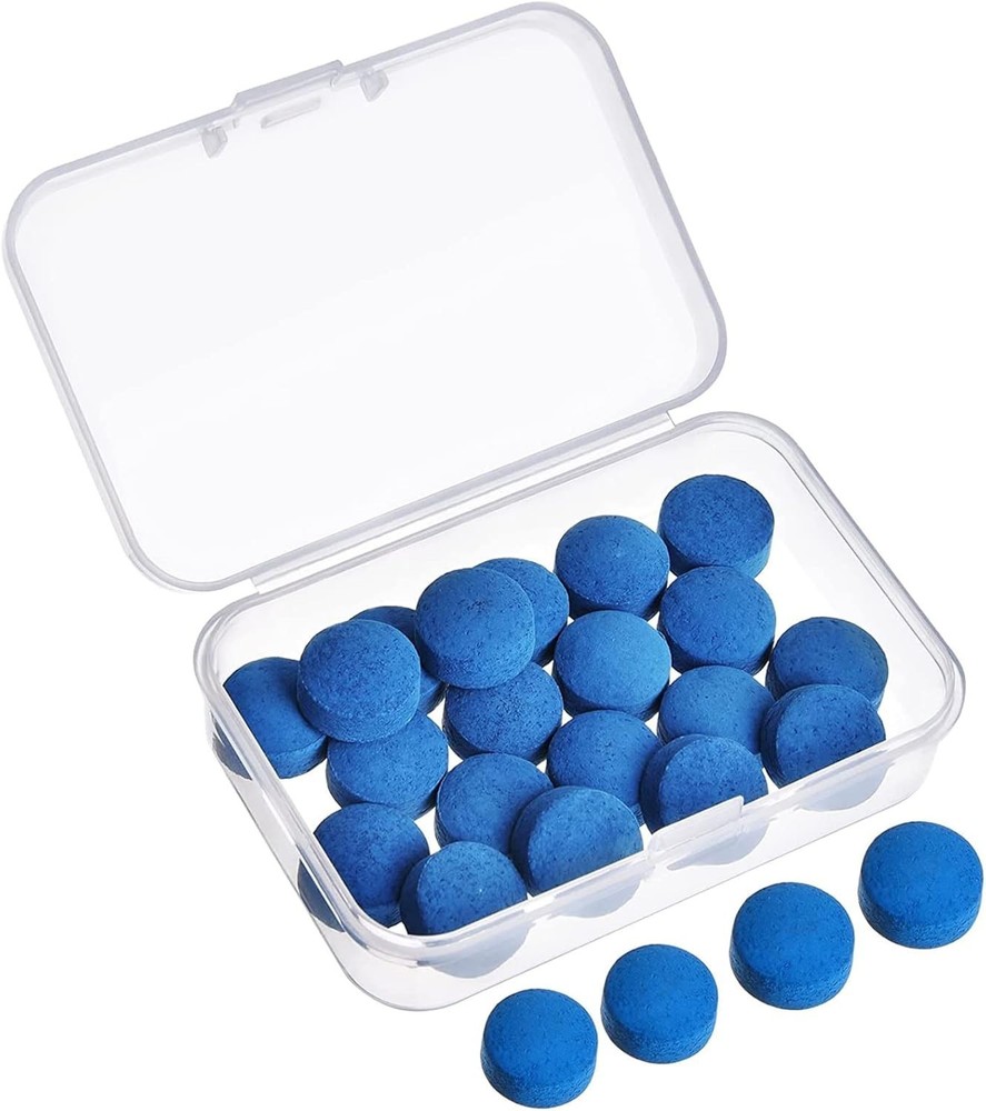 20 Pcs Billiard Pool Cue Tips Replacement Kit Pool Stick Tips with Storage Bo...