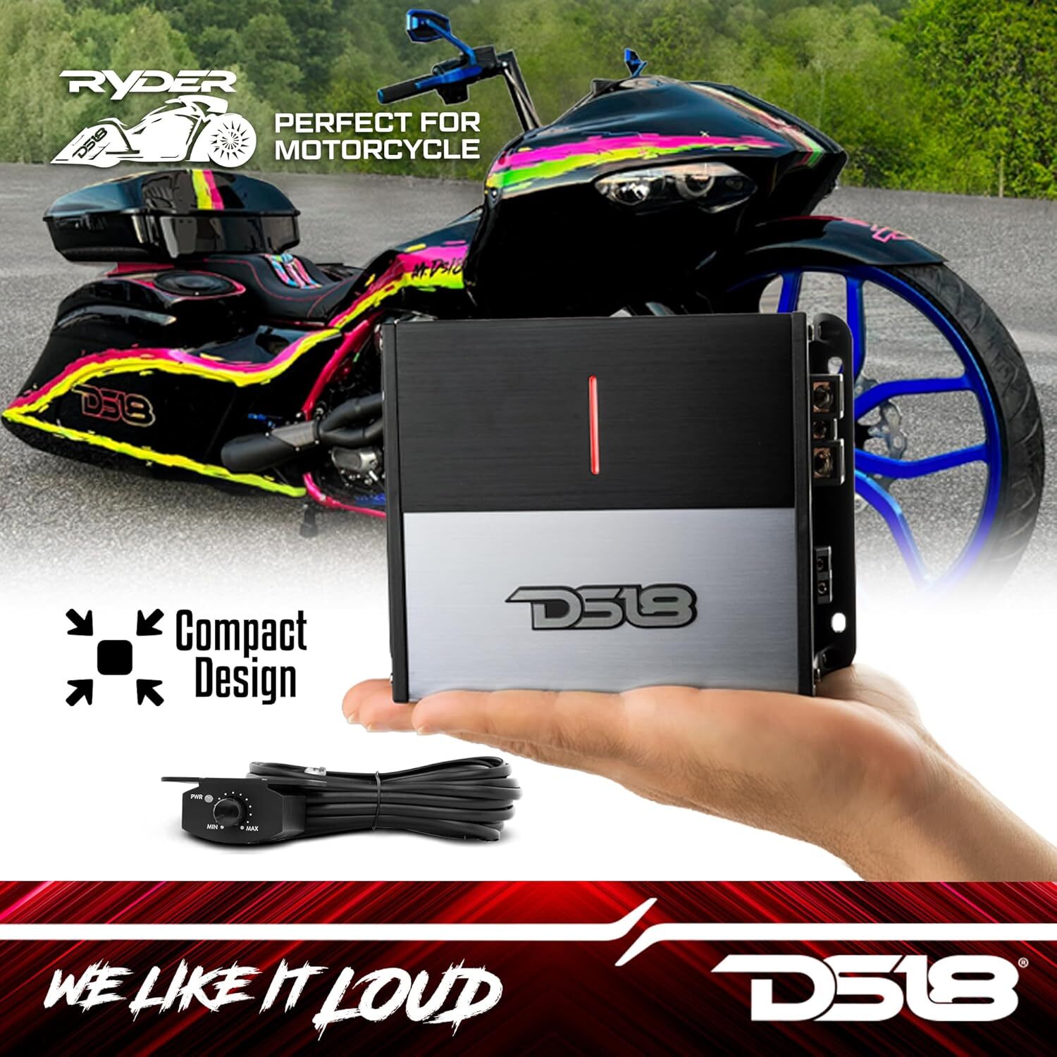 DS18 Polaris Slingshot Under Dash Enclosure with 2x 6.5" Subwoofers + Amplifier