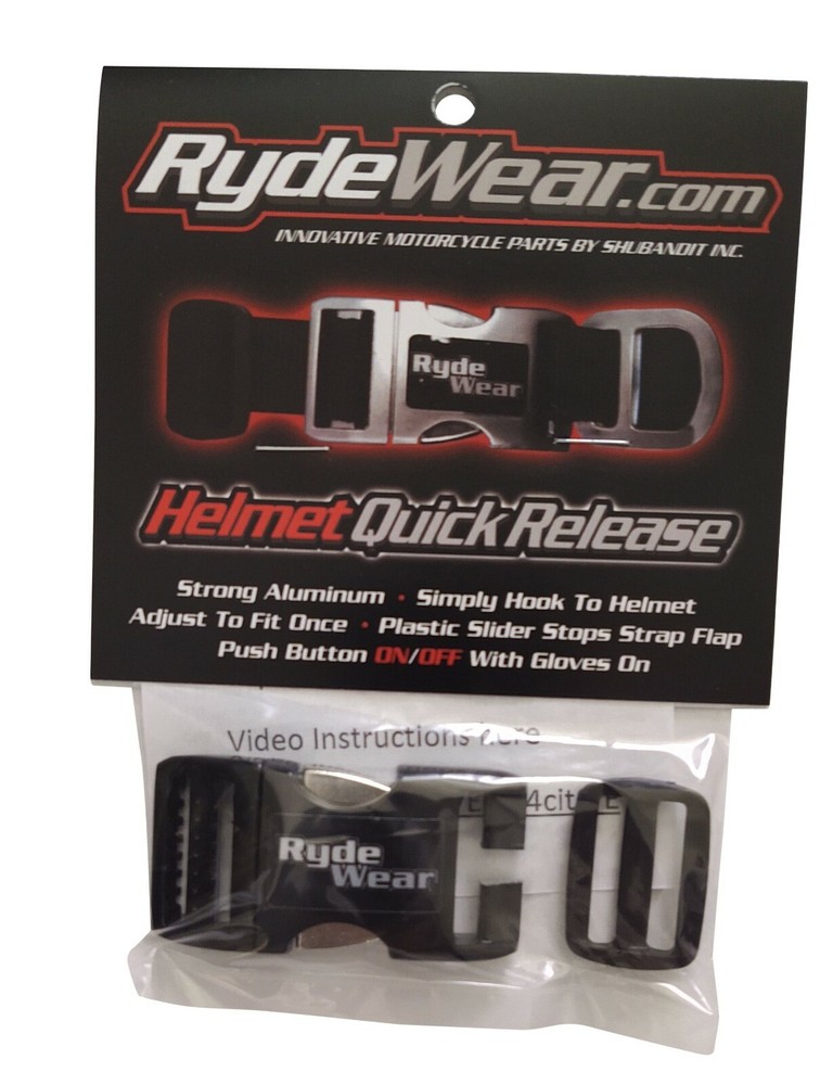 half shell rydewear small beanie helmet black quick release chin strap buckle