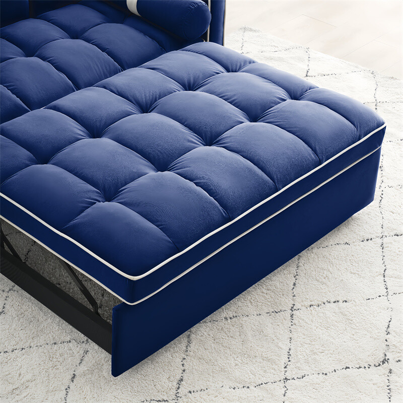 Sleeper Sofa Couch w/Pull Out Bed 55" Modern Velvet Convertible Sleeper Sofa Bed