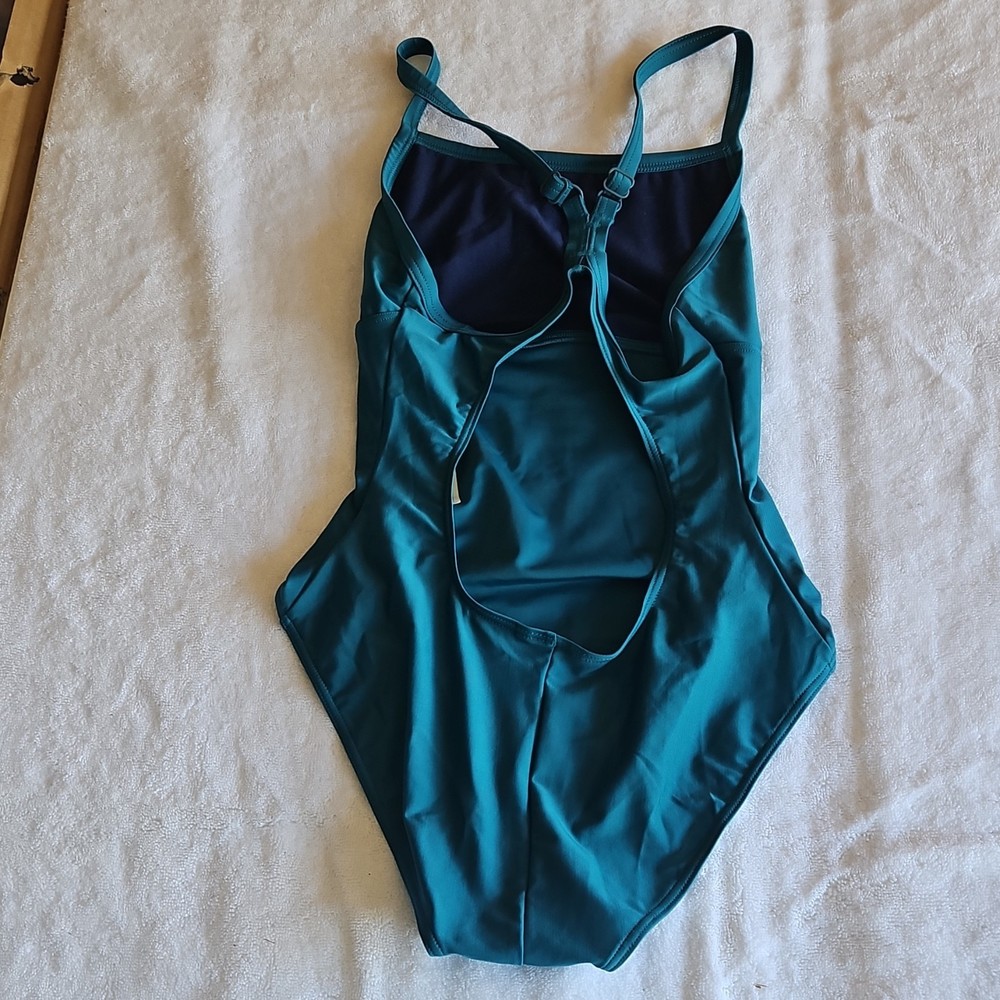 Arena One Piece Competitive Swimwear Lightdrop Back Deep Teal Size 34