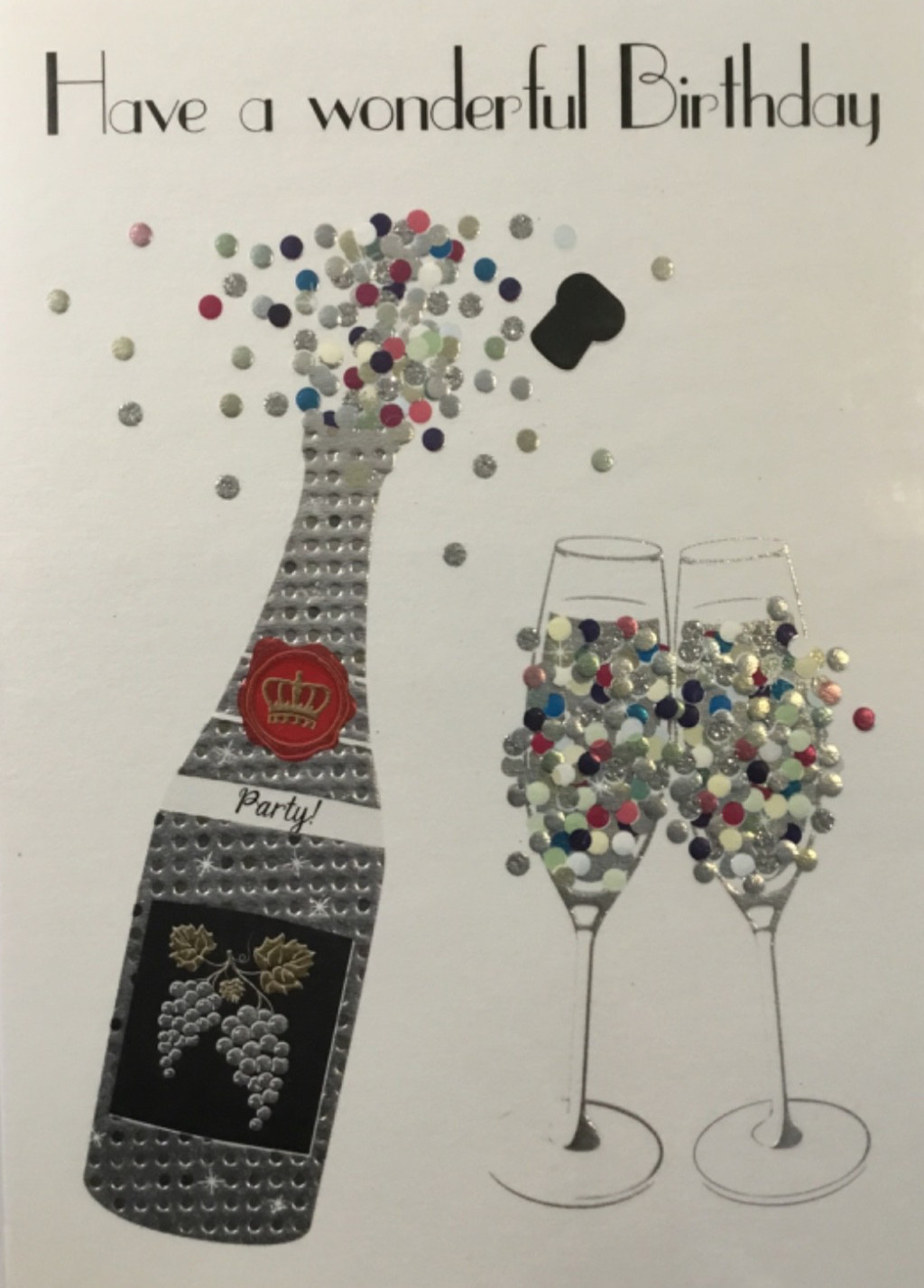 Notes & Queries- Birthday- Sparkling Wine- Embossed Foil- United Kingdom