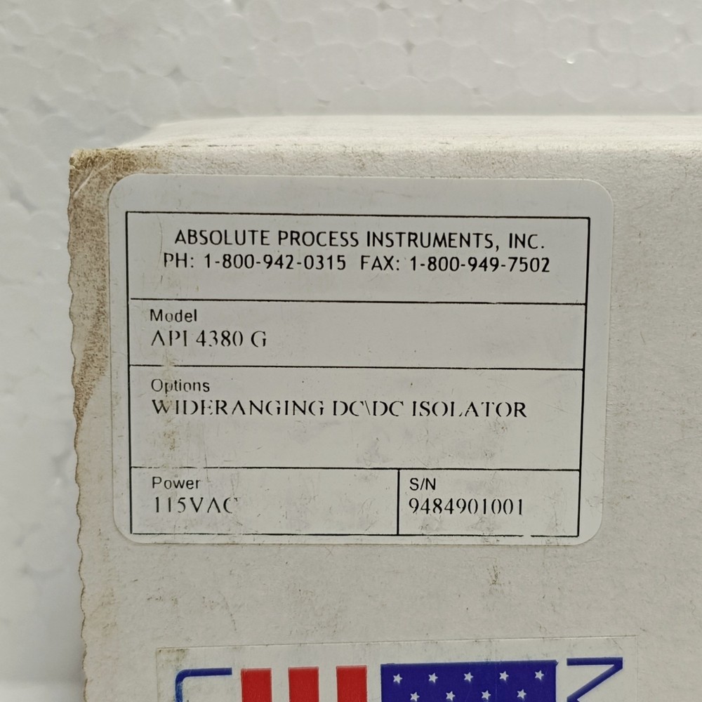 API 4380 G DC/DC Isolator Absolute Process Instruments 115VAC Power | NIB