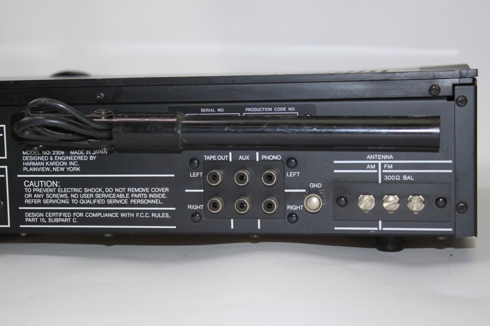 Harmon/Kardon Integrated Amp & Tuner Model 230e Tested Missing Volume Knob