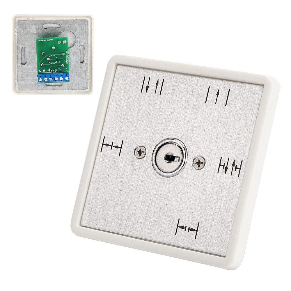 5 Position Key Switch For Automatic Doors Durable Aluminium Panel