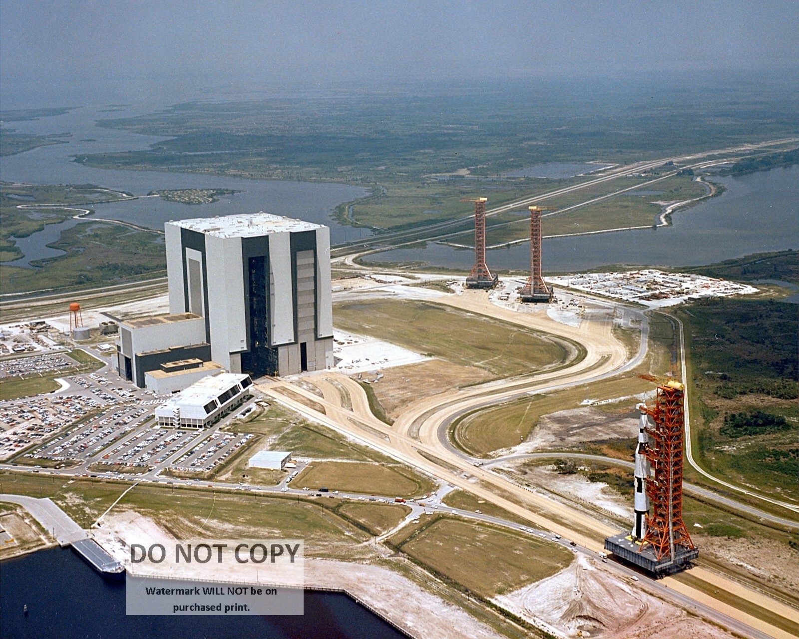 ROLLOUT OF THE SATURN V APOLLO FACILITIES TEST VEHICLE  8X10 NASA PHOTO (EP-162)
