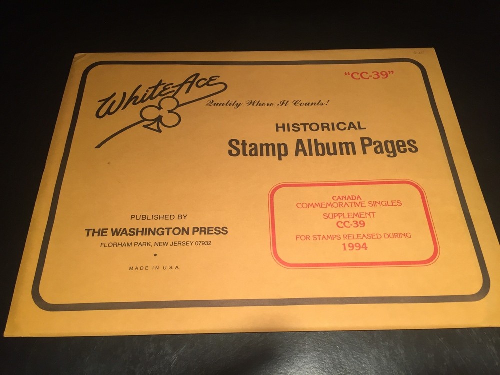 White Ace Stamp Album Supplement Pages  - Canada Commemorative 1994 CC-39