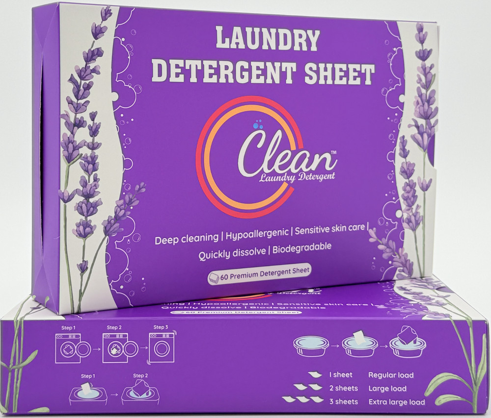 Clean Laundry Detergent™ Sheet–Vegan, Plant-Based, Biodegradable, 100% Natural