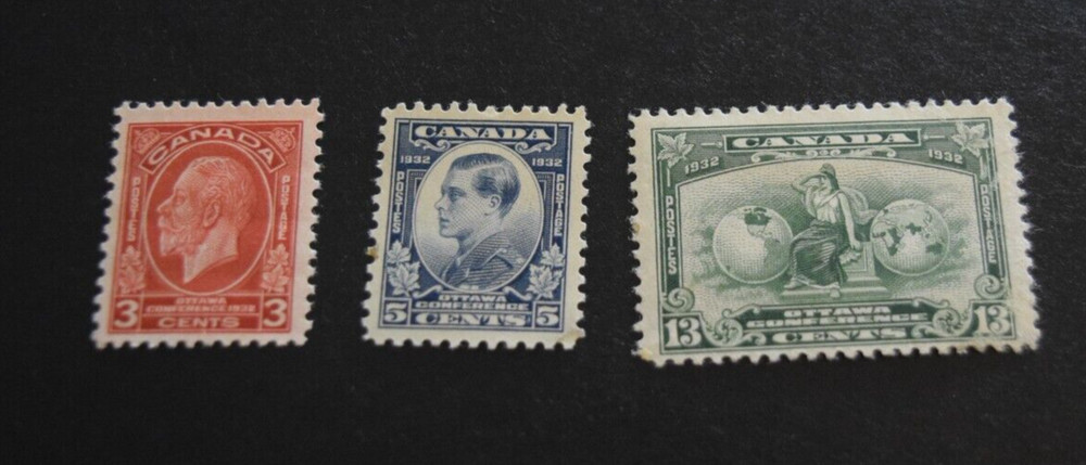 1932 Canada Stamp Set  - Scott #192-194 -  Imperial Conference - MNH & MLH