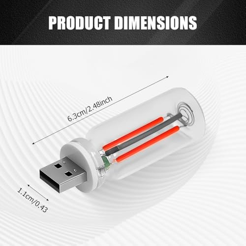 USB LED Car Interior Atmosphere Light, Auto Interior Lights, Plug-in USB Red