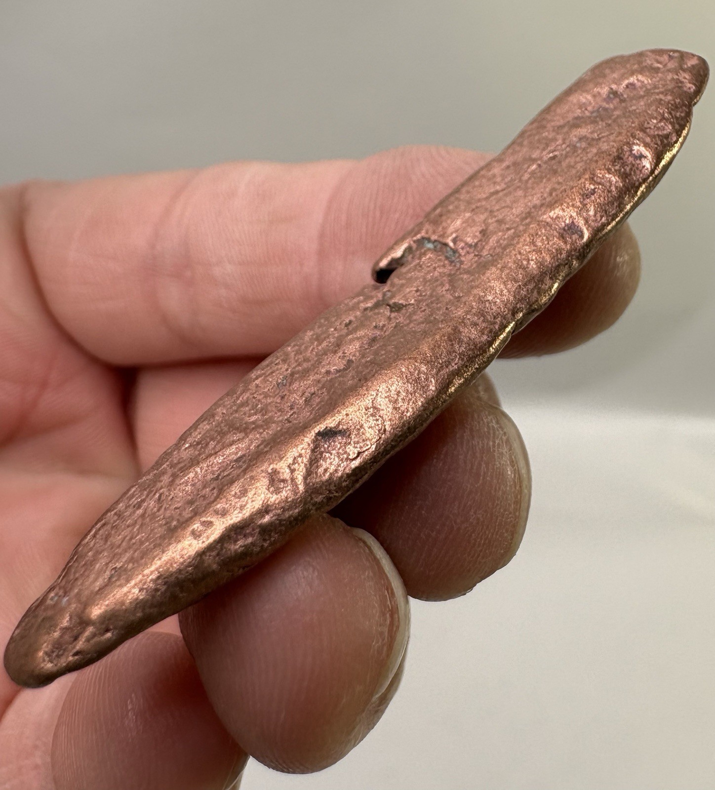 Pure Native Michigan Solid Copper Nugget Specimen Keweenaw Peninsula Mineral