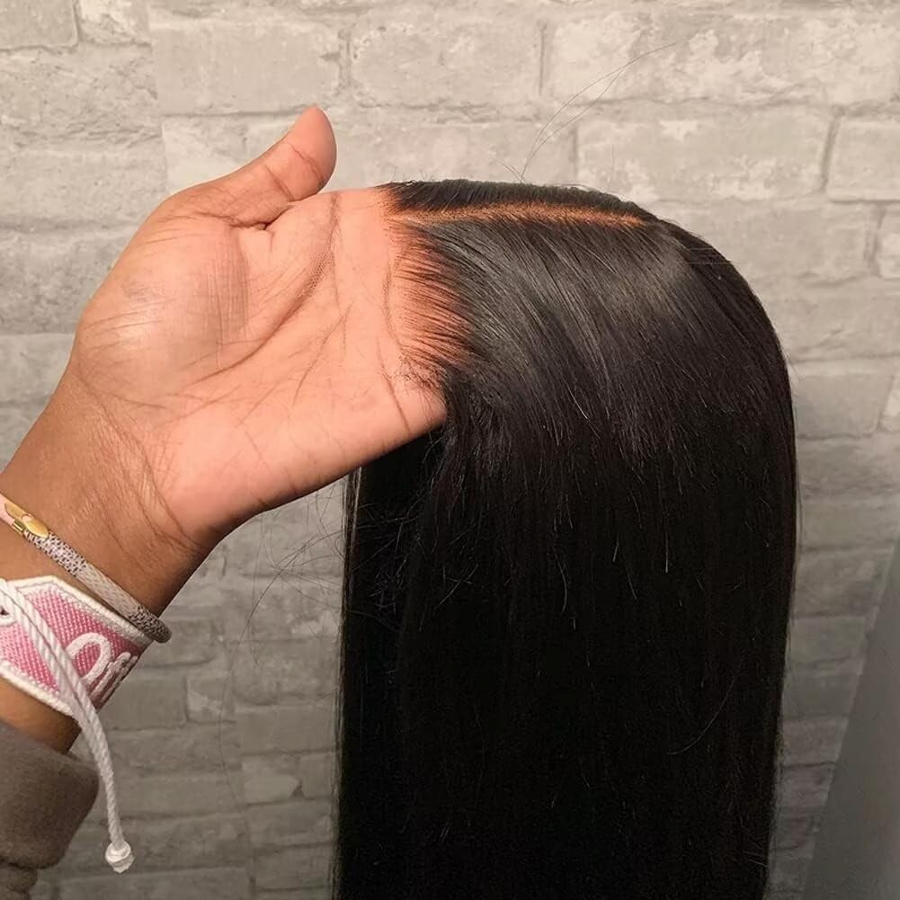 Glueless Wigs Human Hair Pre Plucked Pre Cut 4x4 HD Lace Closure Wigs Straight