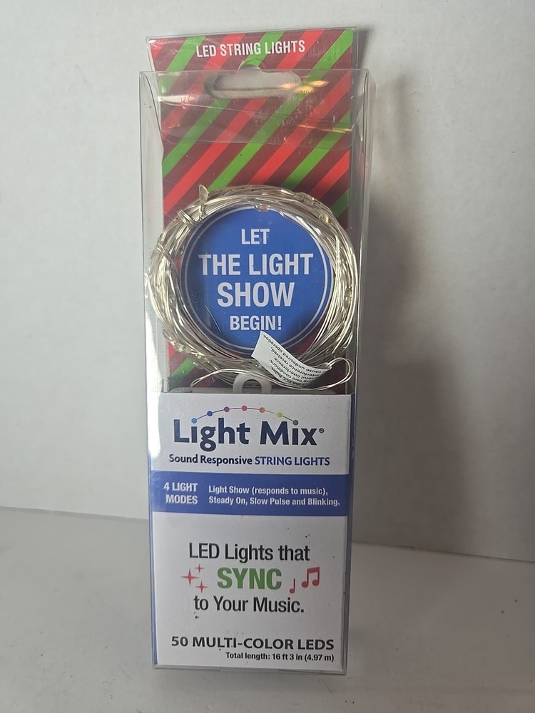 Light  Mix Sound Responsive LED String Light -  Length 16 ft.  W/ 4 Light Modes