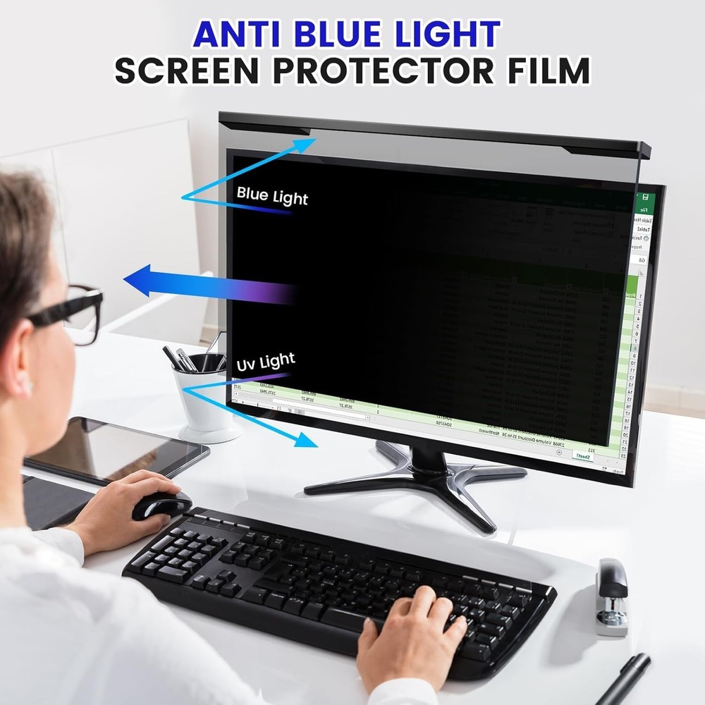 ZpTsarinal Hanging 22 Inch Computer Privacy Screen Filter, Hanging Computer S...