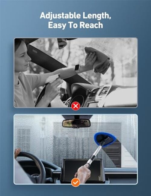 Windshield Cleaning Tool, Car Window Cleaner Windshield Cleaner with 8