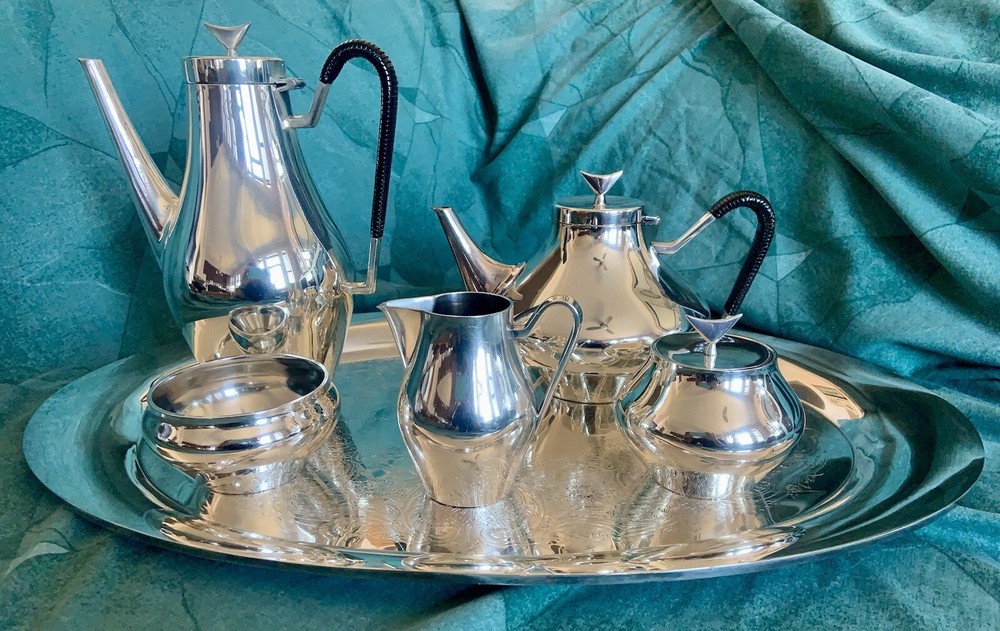 Reed & Barton, Denmark - John Prip, designer, Silver Plate Tea & Coffee Service