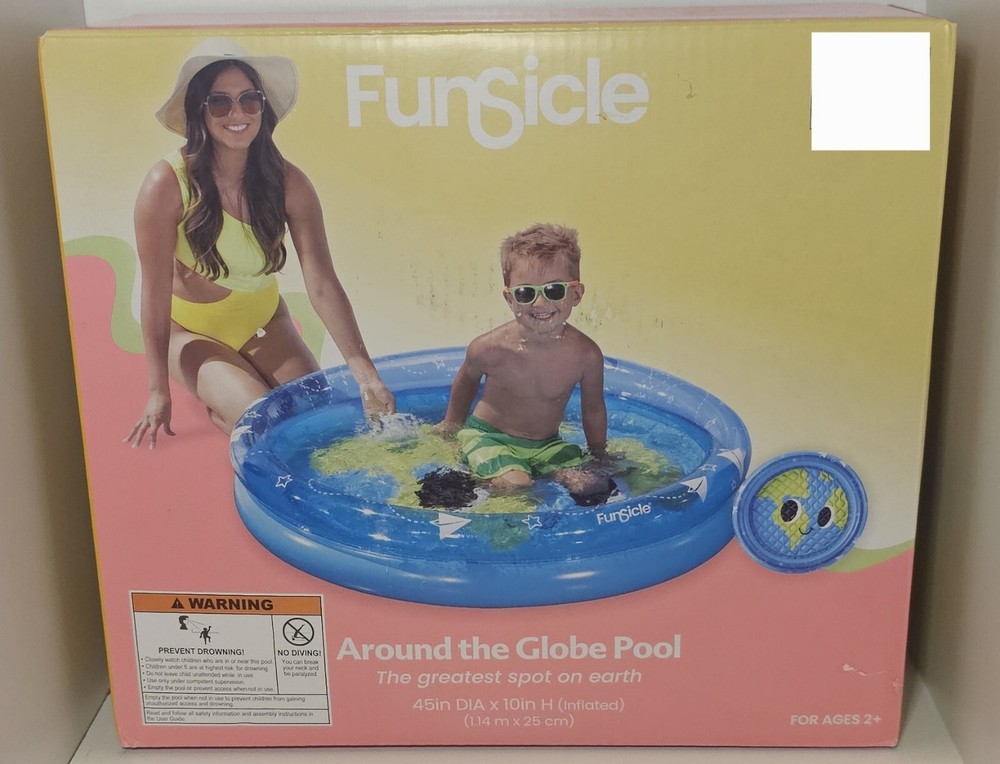 Funsicle 45" Around The Globe 2-Ring Inflatable Children Pool