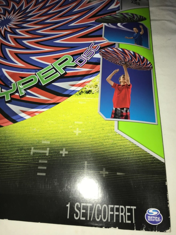 NOS Rare AIR HOGS Giant 3’ Diameter HYPER DISC Hovering ZIG-ZAG Disk INFLATABLE