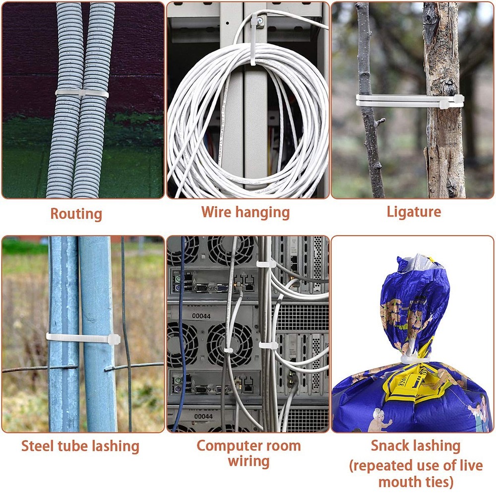 Zip Ties Heavy Duty Nylon Self-locking Wire Ties 30 Pack
