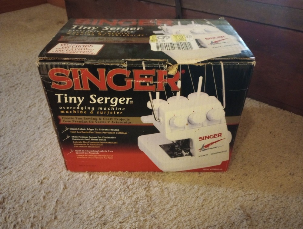 Singer TS-380 + Tiny Serger Machine W/ Box, Pedal, String, Manual (Please Read)