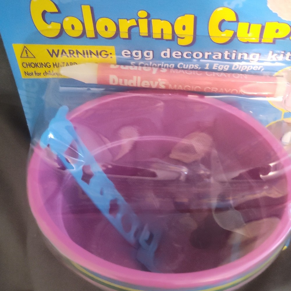 Dudley's Coloring Cups Egg Decorating Kit with Egg Dipper & Magic Crayon