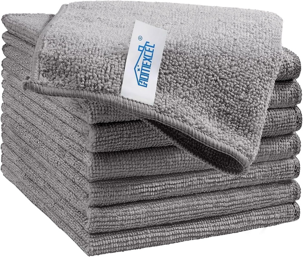 Versatile Microfiber Cleaning Cloths 8 Pack - Lint-Free & Eco-Friendly Solution
