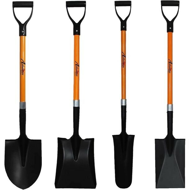 Ashmanonline Assorted Shovels – 41 Inches Long D Handle Grip, Shovels (4 Pcs)