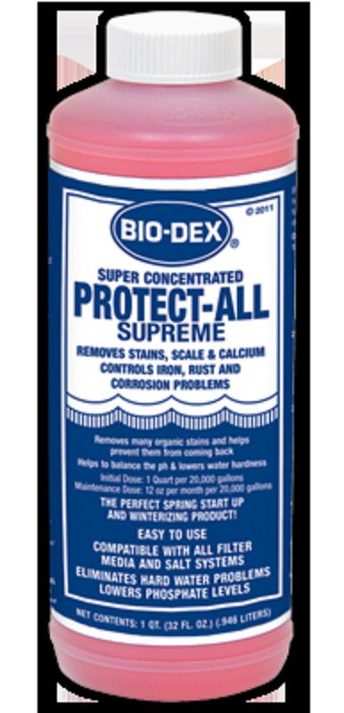 BIO-DEX PROTECT ALL SUPREME 1 QUART BOTTLE  Sequestering Agent for Pool PAO32