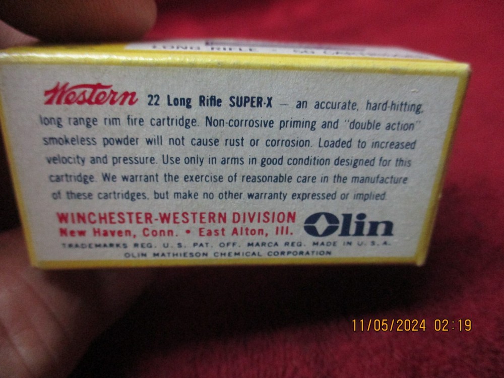 Vintage Western Super-X 22 LR, Ammo Box, (EMPTY)