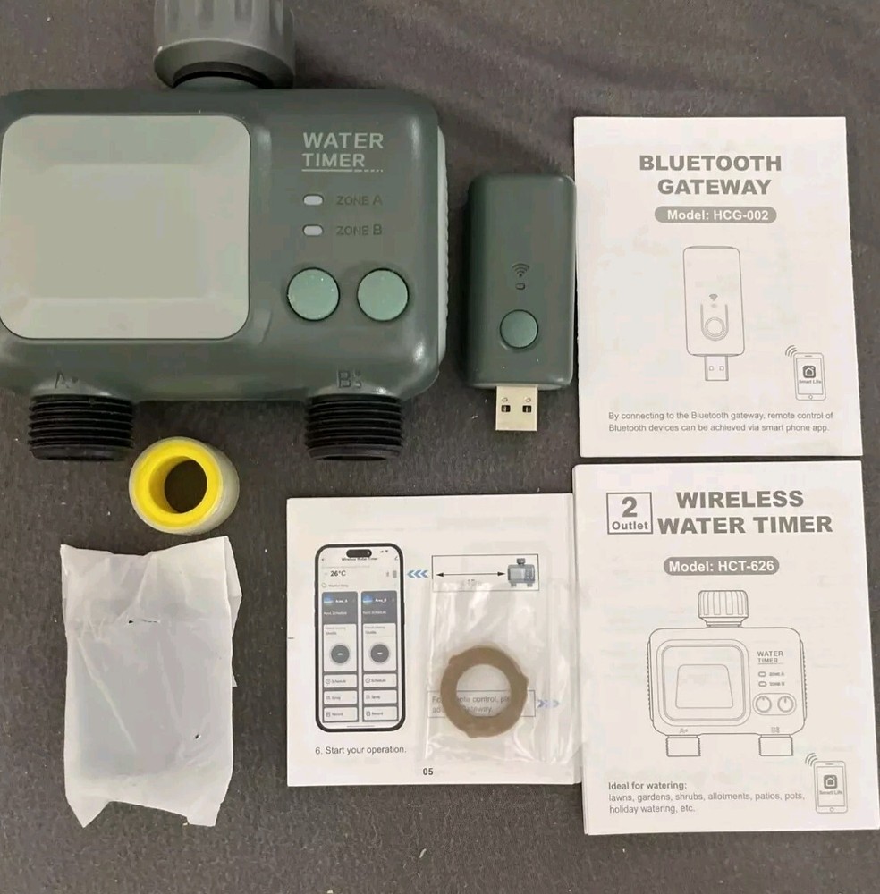 2 Outlet Wireless Water Timer Control Set HCT-626 ,HCG-002