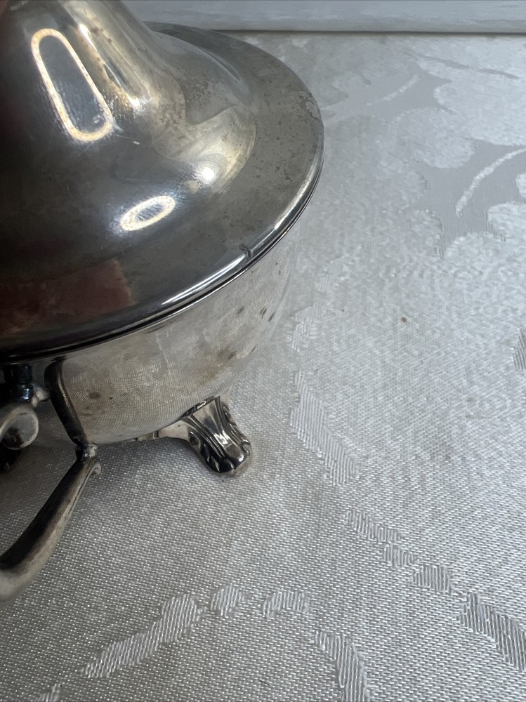 Vintage International Silver Company Silver Plated Double Handle Footed Bowl Lid