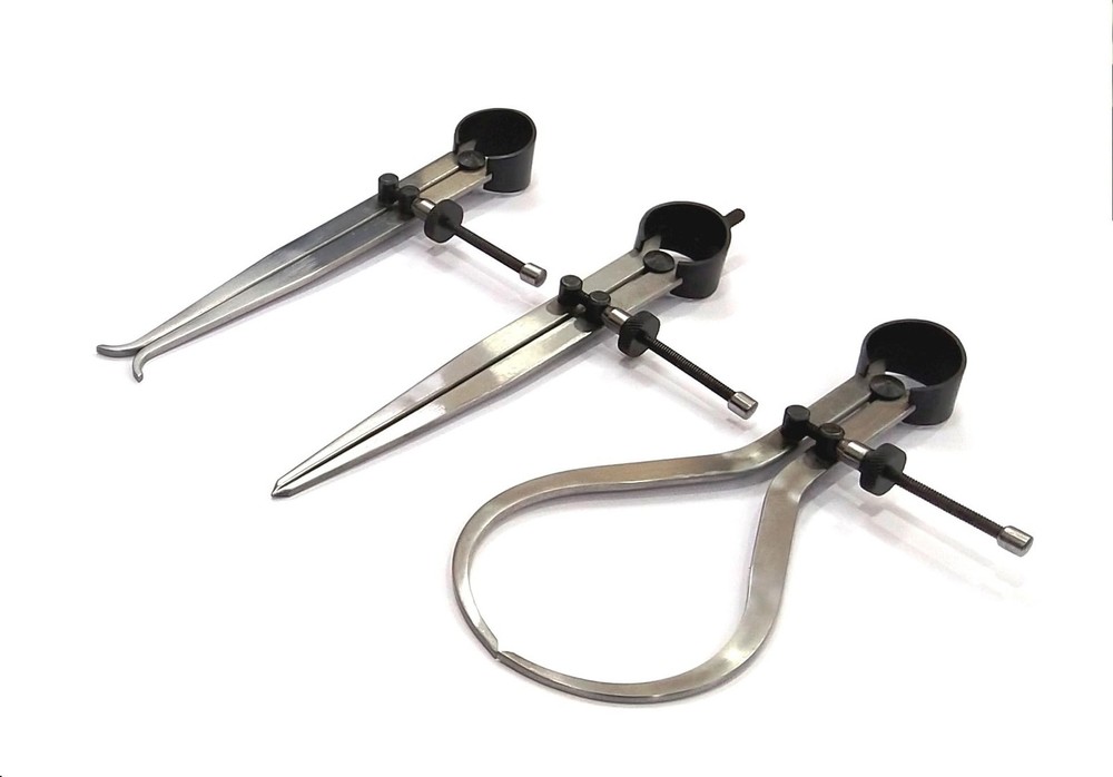 3 PCS Spring Caliper Set Inside Outside Divider 4 Inch 100 mm Measuring Tool
