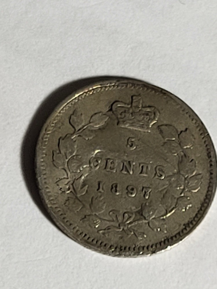 Canada 1897 VF Silver 5 cent